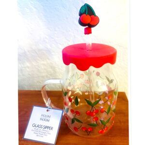 Room to Room Glass Sipper - Cherry Pattern